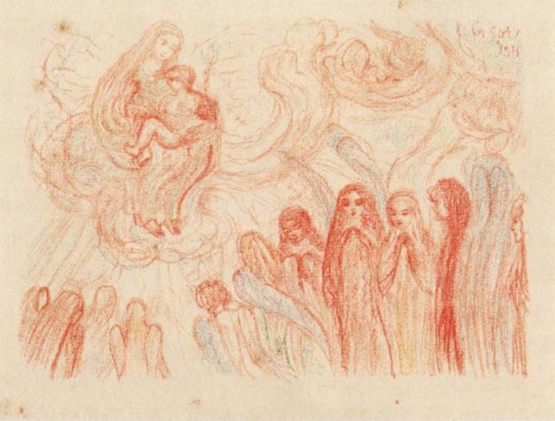 James Ensor The Adoration of the Virgin oil painting image